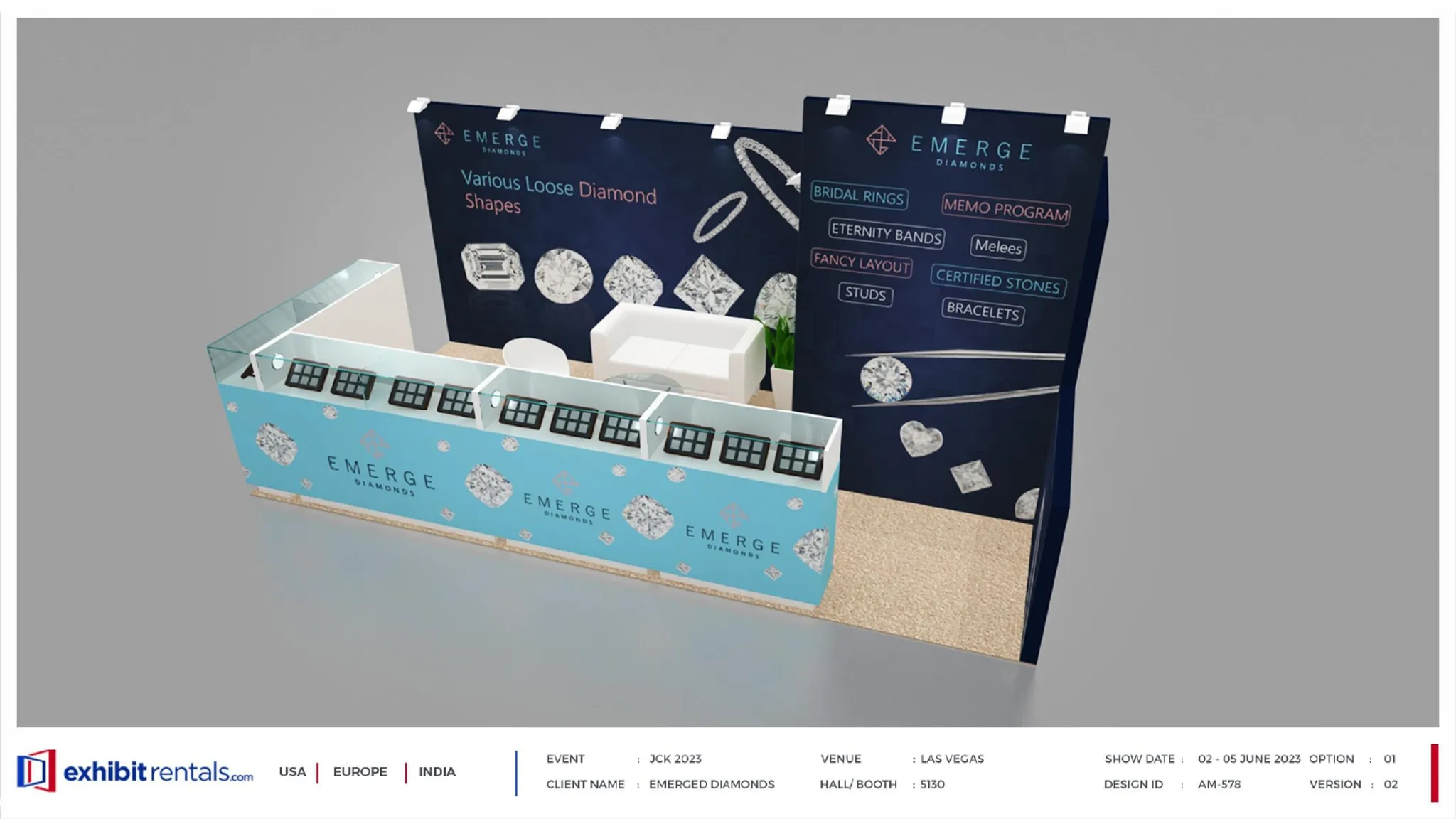 10x20 Peninsula booth design by Exhibit-Rentals
